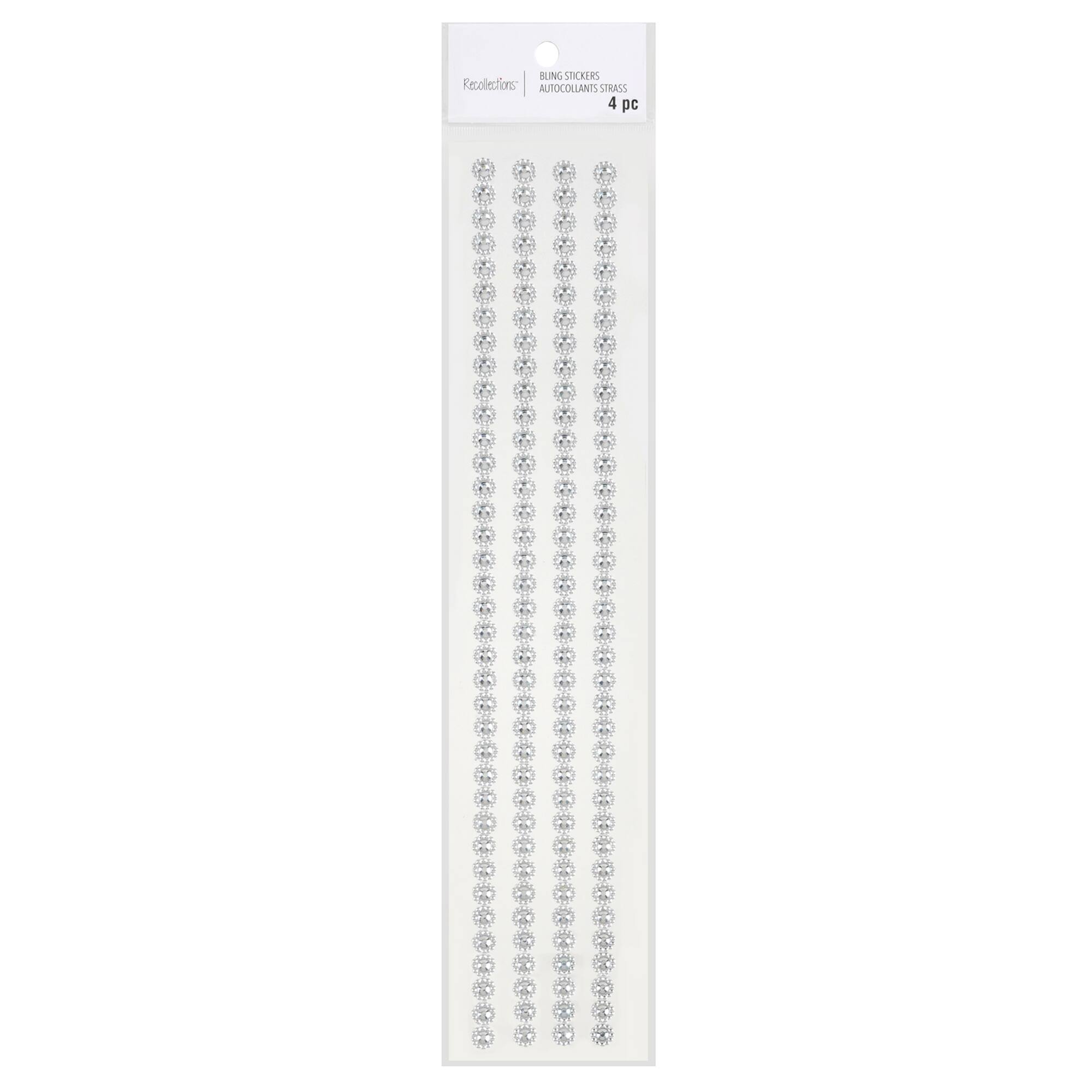 12 Packs: 4 ct. (48 total) Clear Flower Rhinestone Borders by Recollections™